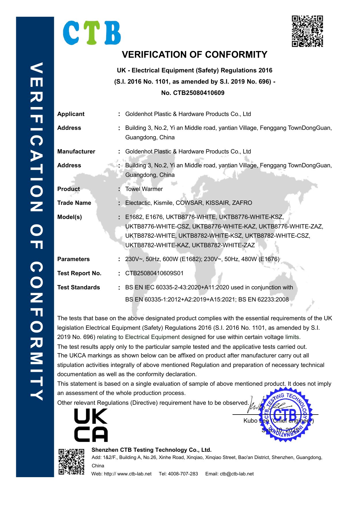 UKCA-LVD certificate preview