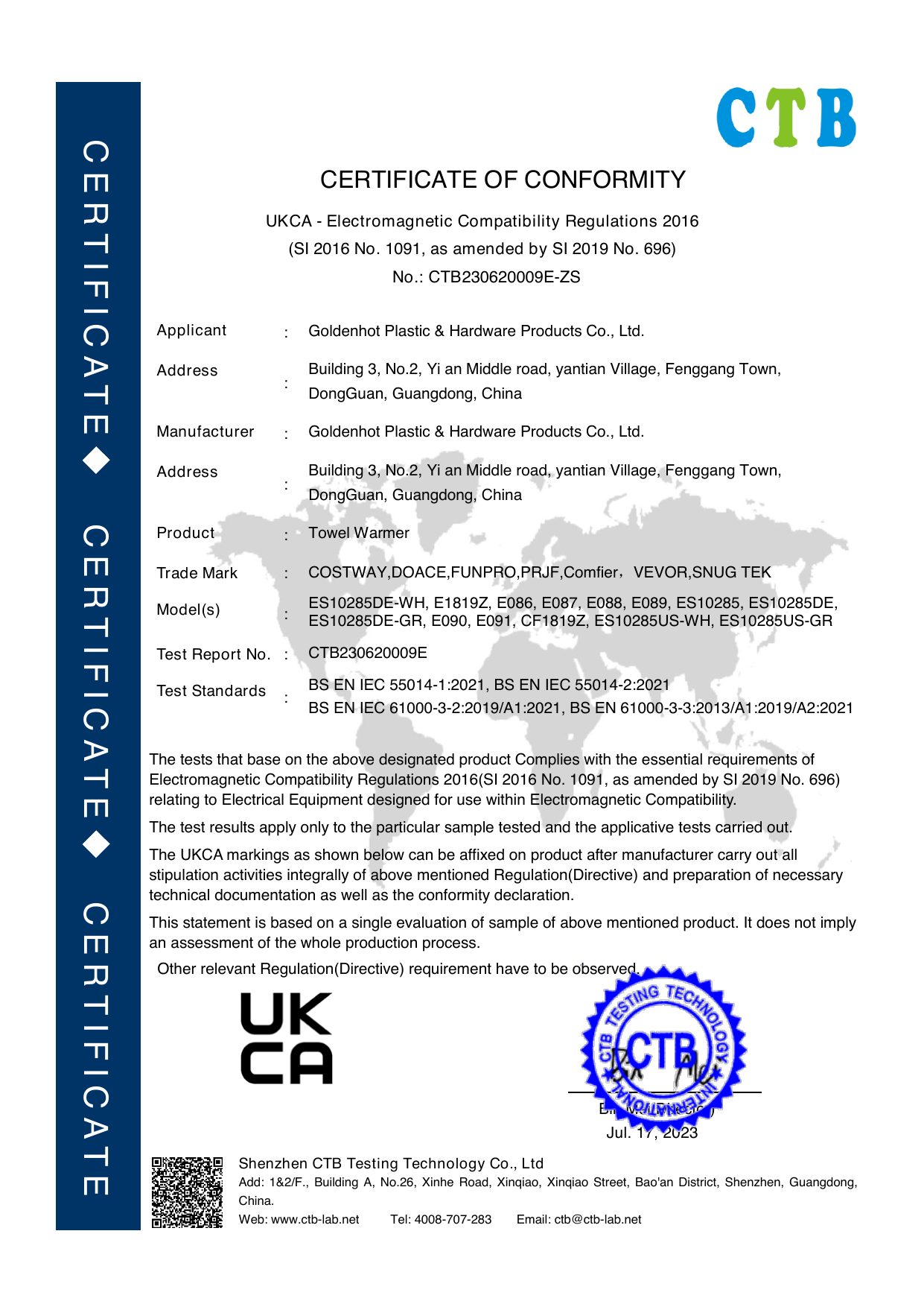 UKCA-EMC certificate preview